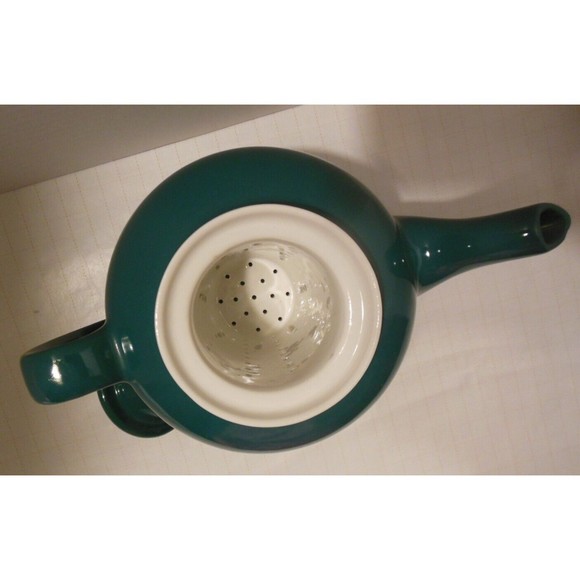 Vintage Teal Colored McCormick tea pot with infuser - Picture 5 of 8